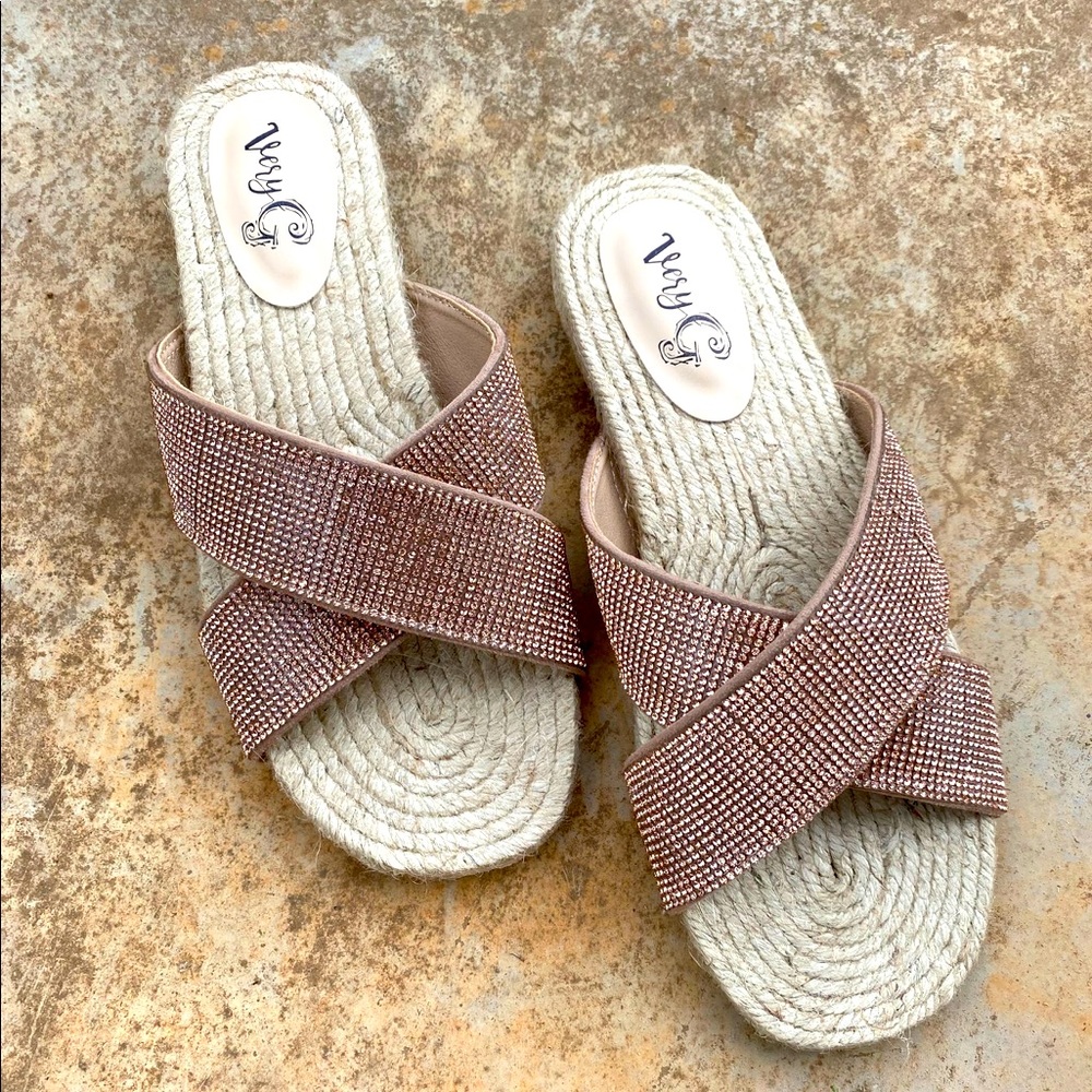 Rose Gold Sandals New in Box